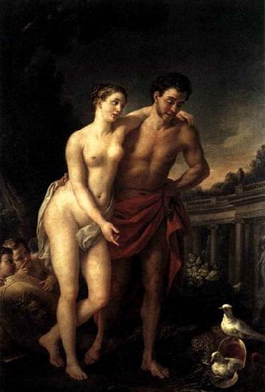 Joseph Marie Vien Venus Showing Mars her Doves Making a Nest in his Helmet